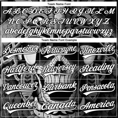 Custom Stitched Black White Skull Pattern Pullover Sweatshirt Hoodie