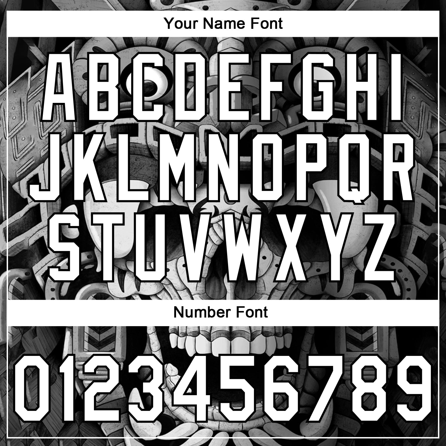 Custom Stitched Black White Skull Pattern Pullover Sweatshirt Hoodie