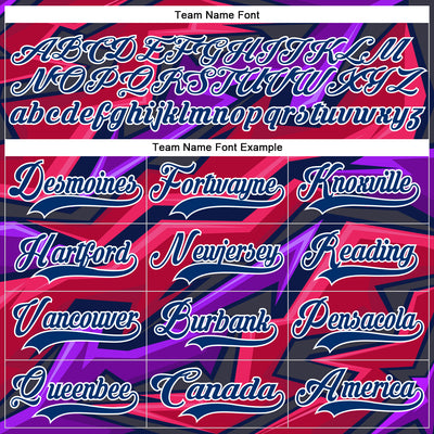 Custom Black US Navy Blue Purple Pink-White Cyber Mecha E-sport Hockey Jersey