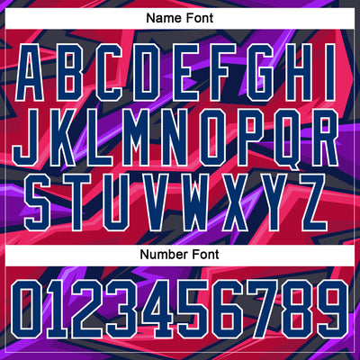 Custom Black US Navy Blue Purple Pink-White Cyber Mecha E-sport Hockey Jersey