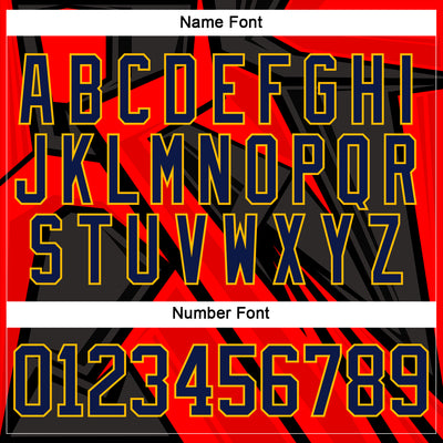 Custom Red Navy Black Gold-White Cyber Mecha E-sport Hockey Jersey