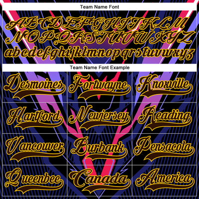 Custom Purple Brown Orange Black-Yellow Cyber Mecha E-sport Hockey Jersey