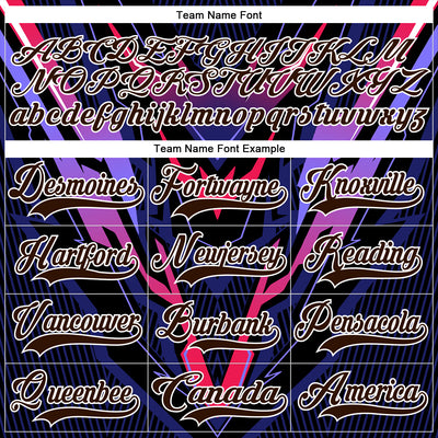 Custom Royal Brown Black Red Purple-White Cyber Mecha E-sport Hockey Jersey