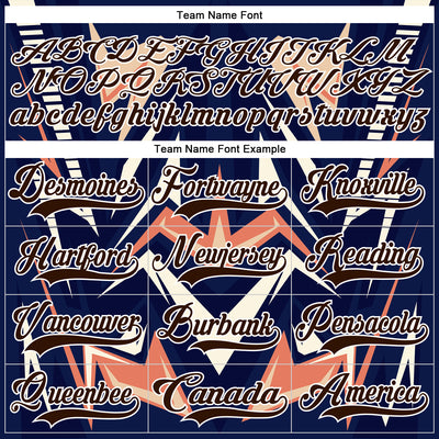 Custom Royal Brown Orange Cream-White Cyber Mecha E-sport Hockey Jersey