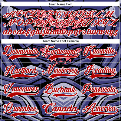 Custom Royal Red Pink Black-White Cyber Mecha E-sport Hockey Jersey