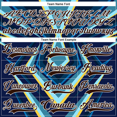 Custom Red Brown Blue Yellow-White Cyber Mecha E-sport Hockey Jersey