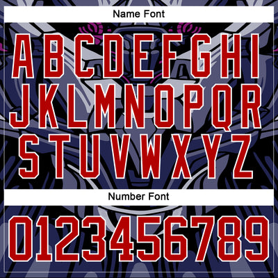 Custom Red Blue Black Purple-White Cyber Mecha E-sport Hockey Jersey