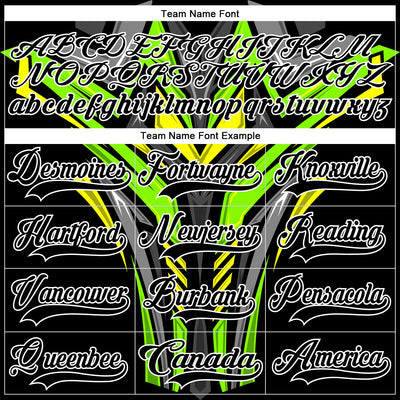 Custom Gold Black Green Gray-White Cyber Mecha E-sport Hockey Jersey