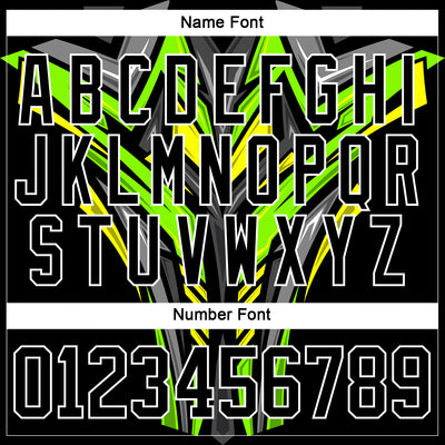 Custom Gold Black Green Gray-White Cyber Mecha E-sport Hockey Jersey