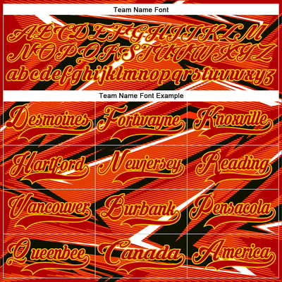 Custom Red Navy Yellow-White Cyber Mecha E-sport Hockey Jersey