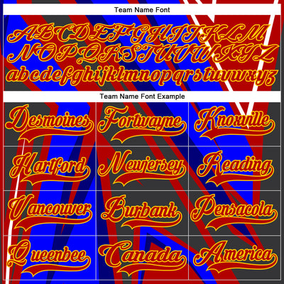 Custom Blue Red Navy Yellow-White Cyber Mecha E-sport Hockey Jersey