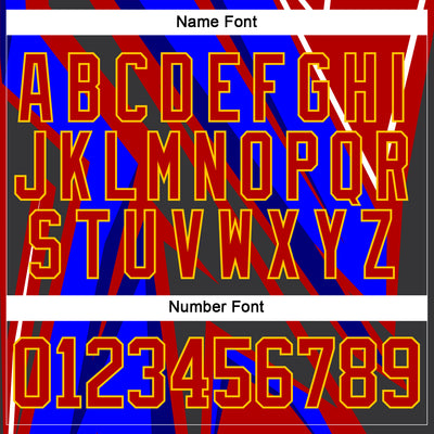 Custom Blue Red Navy Yellow-White Cyber Mecha E-sport Hockey Jersey