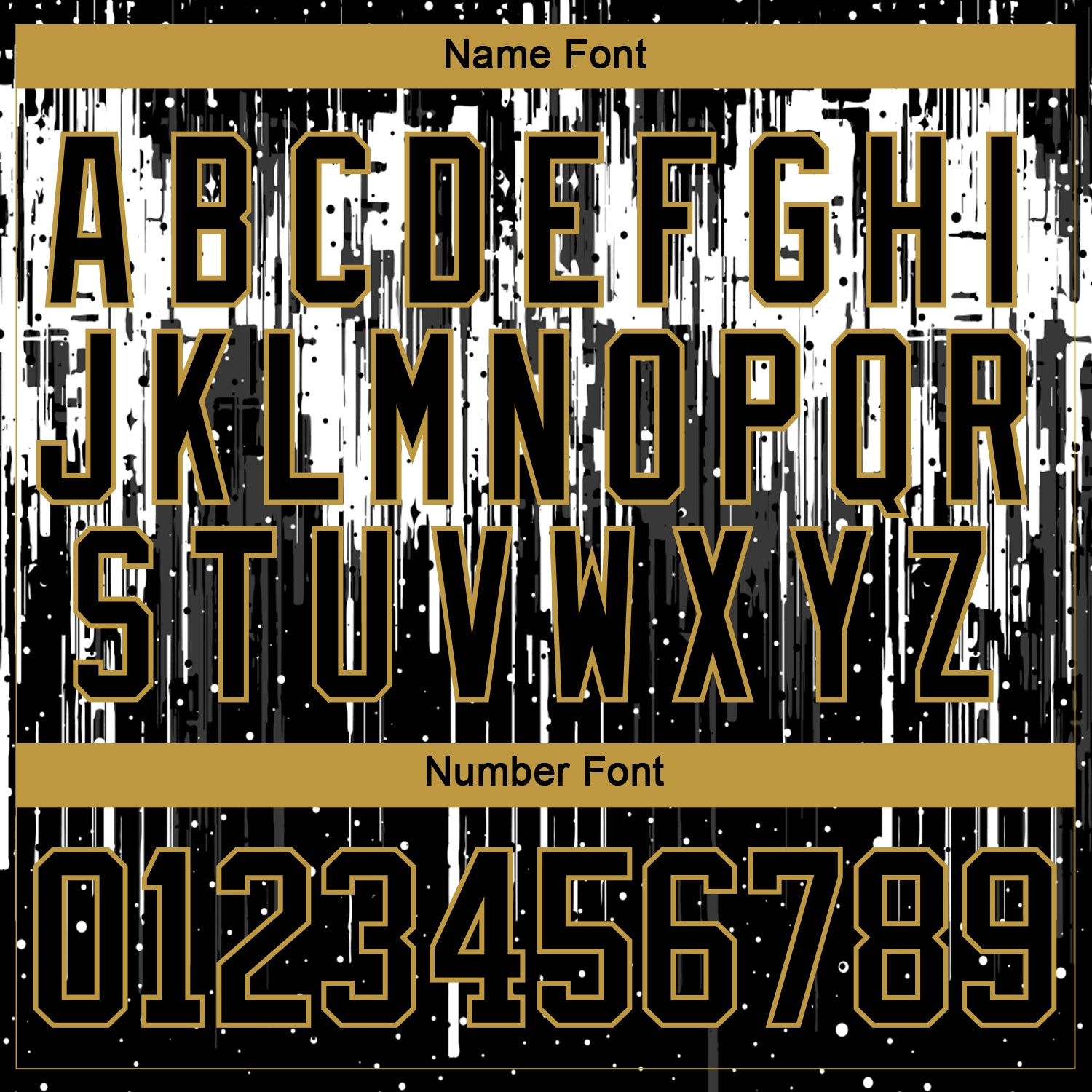 Custom Black Old Gold Steel Gray-White Dripping Splatter Pattern Hockey Lace Neck Jersey