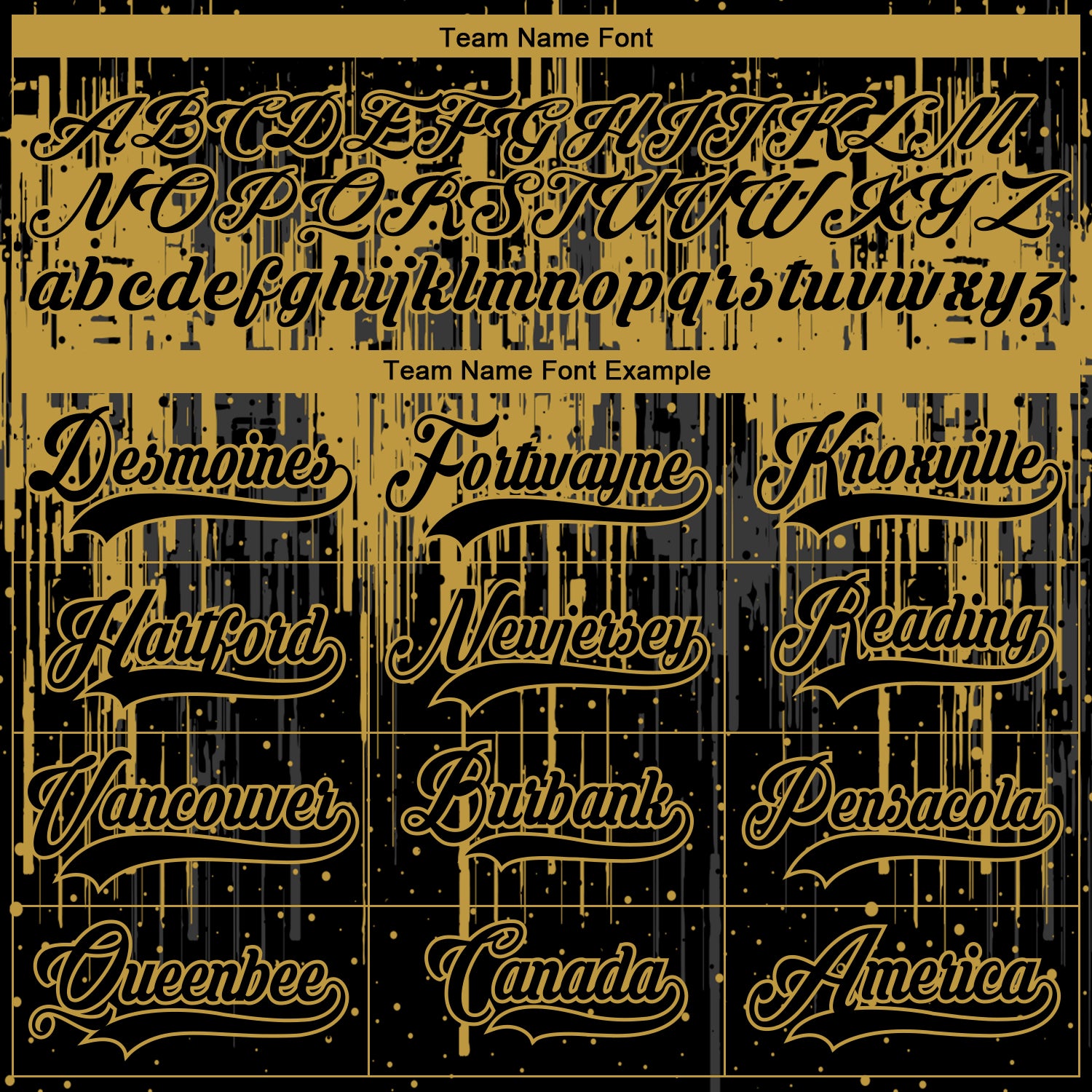 Custom Black Old Gold Steel Gray-White Dripping Splatter Pattern Hockey Lace Neck Jersey