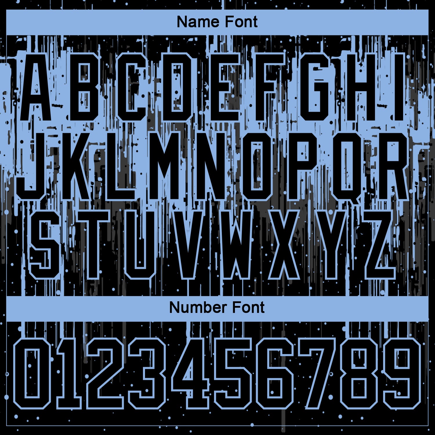 Custom Black Light Blue Steel Gray-White Dripping Splatter Pattern Hockey Lace Neck Jersey