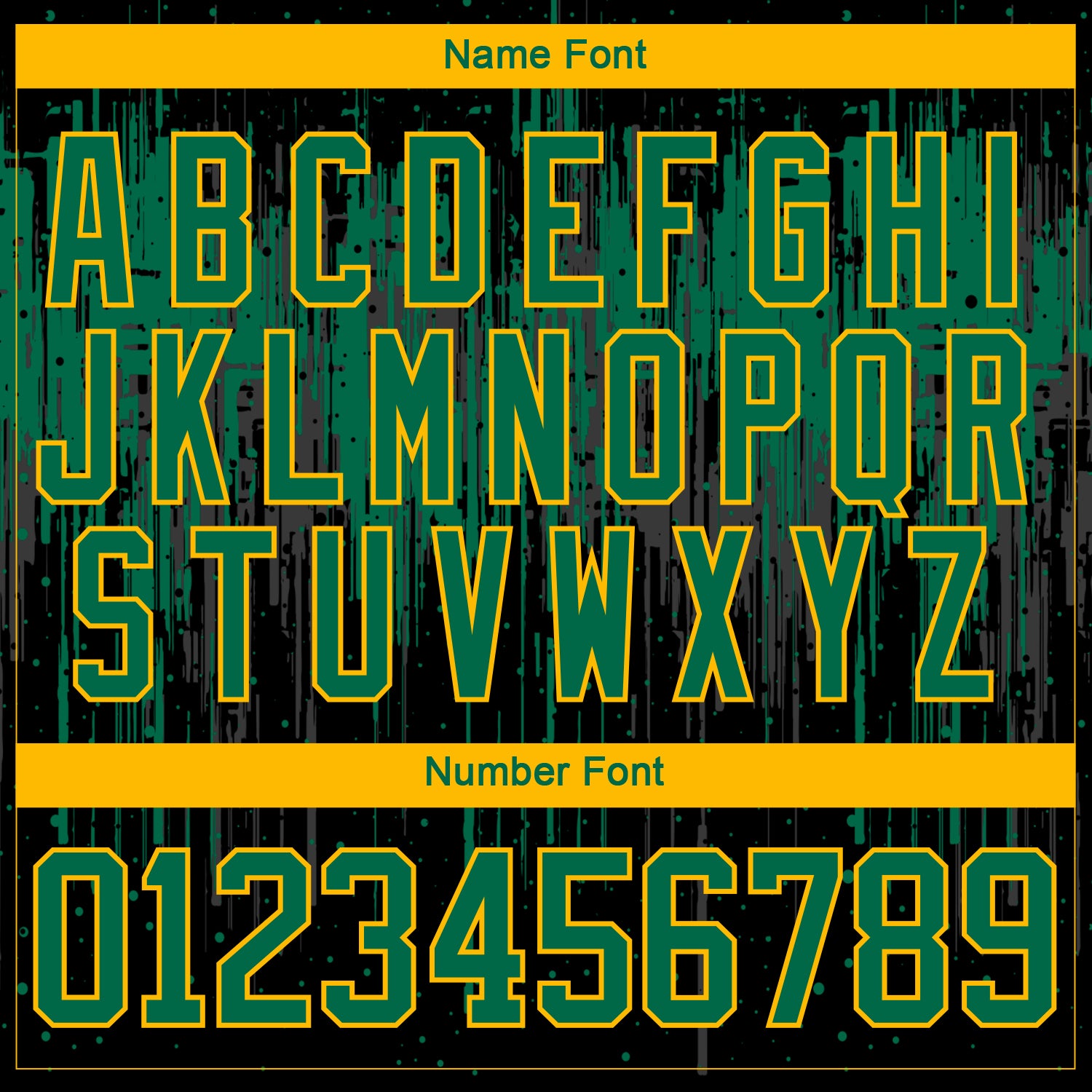 Custom Black Kelly Green Gold Steel Gray-White Dripping Splatter Pattern Hockey Lace Neck Jersey