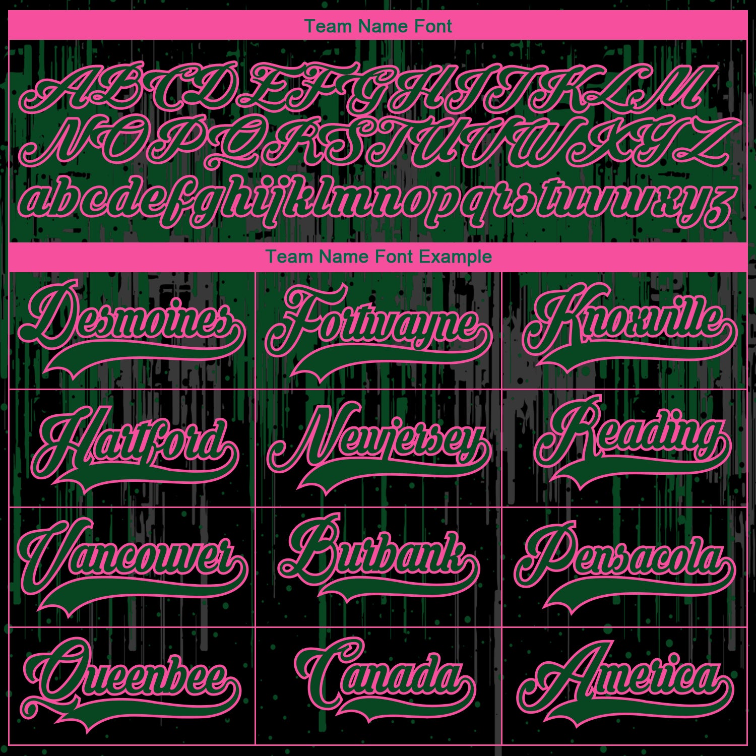Custom Black Green Pink Steel Gray-White Dripping Splatter Pattern Hockey Lace Neck Jersey