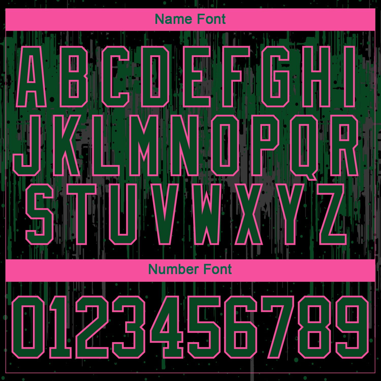 Custom Black Green Pink Steel Gray-White Dripping Splatter Pattern Hockey Lace Neck Jersey