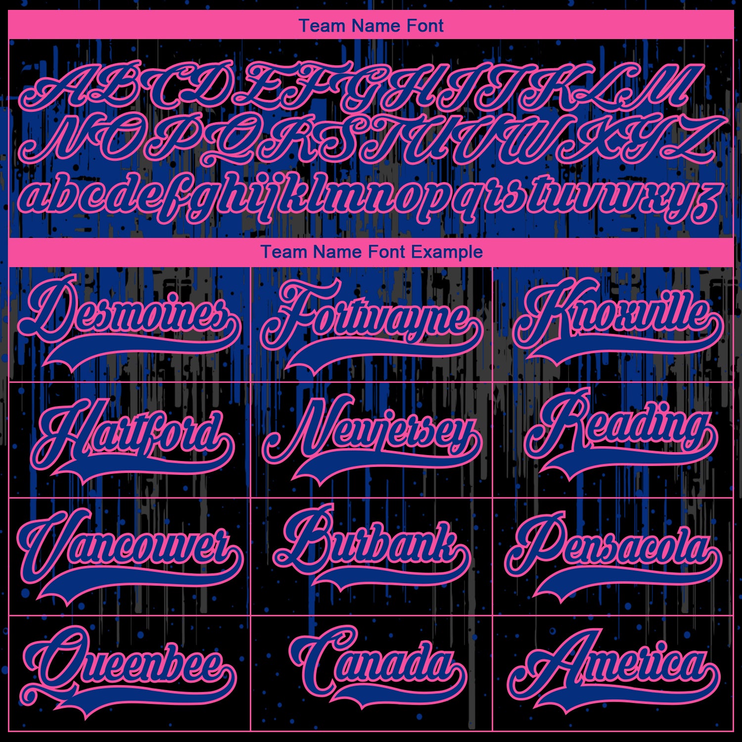 Custom Black Royal Pink Steel Gray-White Dripping Splatter Pattern Hockey Lace Neck Jersey