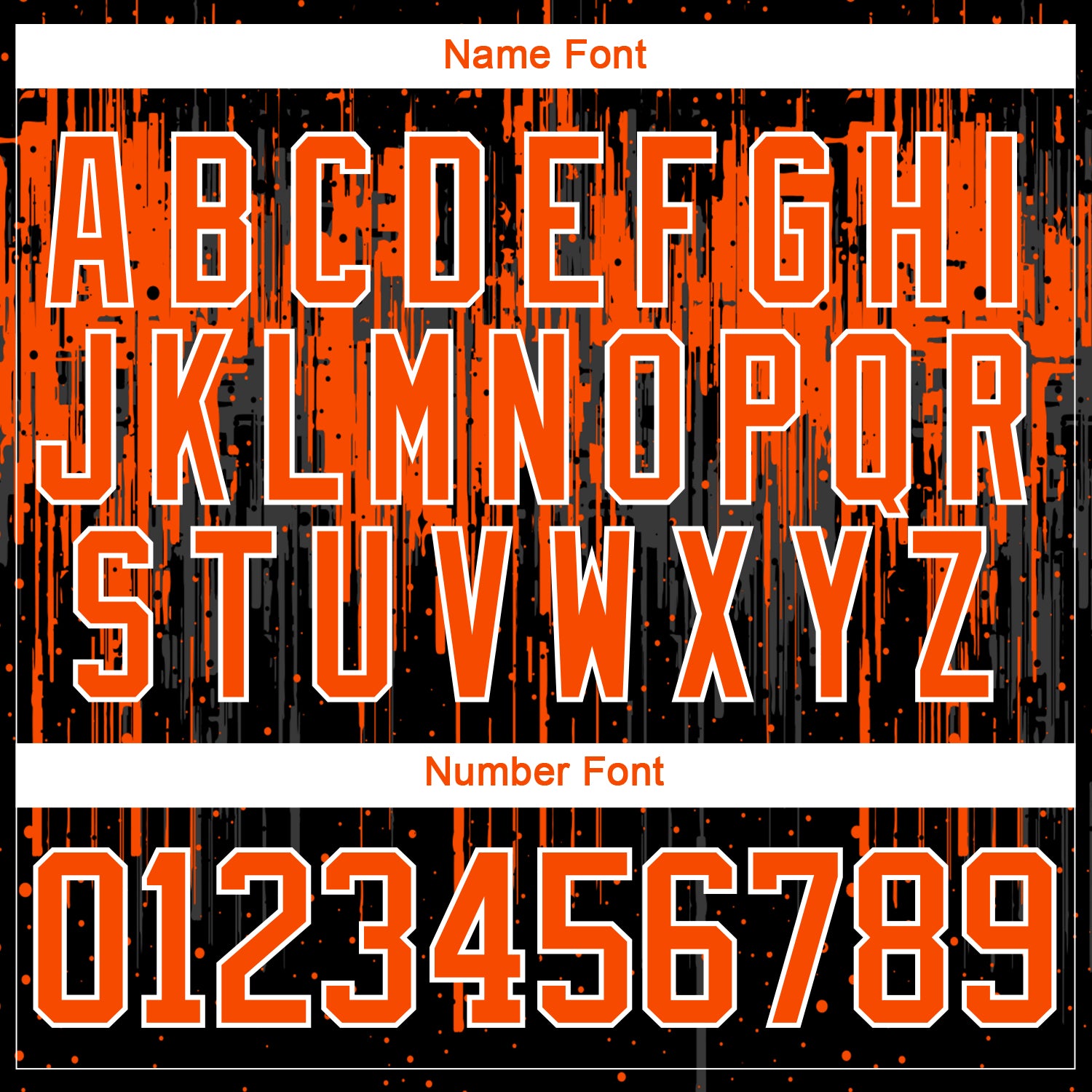 Custom Black Orange Steel Gray-White Dripping Splatter Pattern Hockey Lace Neck Jersey