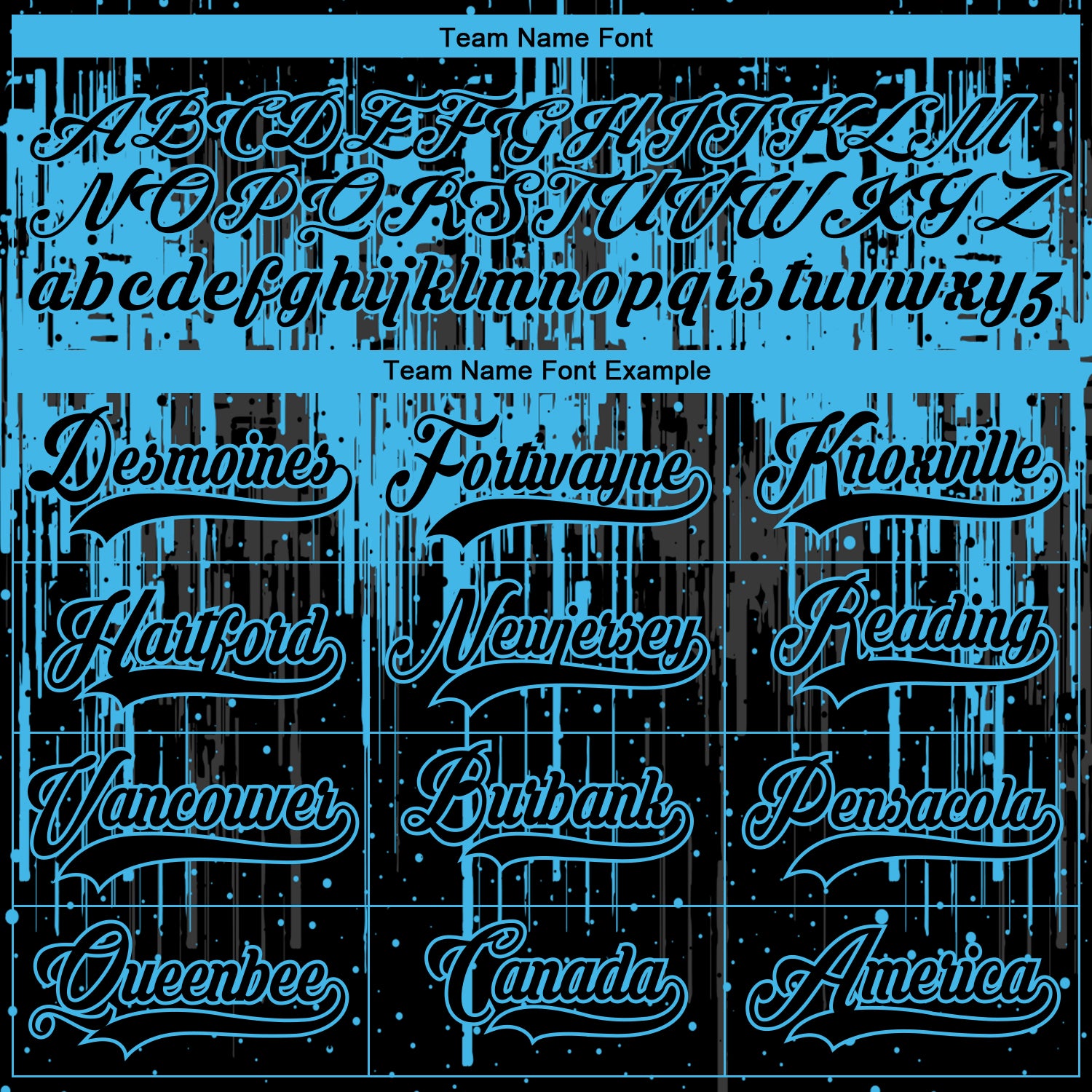 Custom Black Sky Blue Steel Gray-White Dripping Splatter Pattern Hockey Lace Neck Jersey