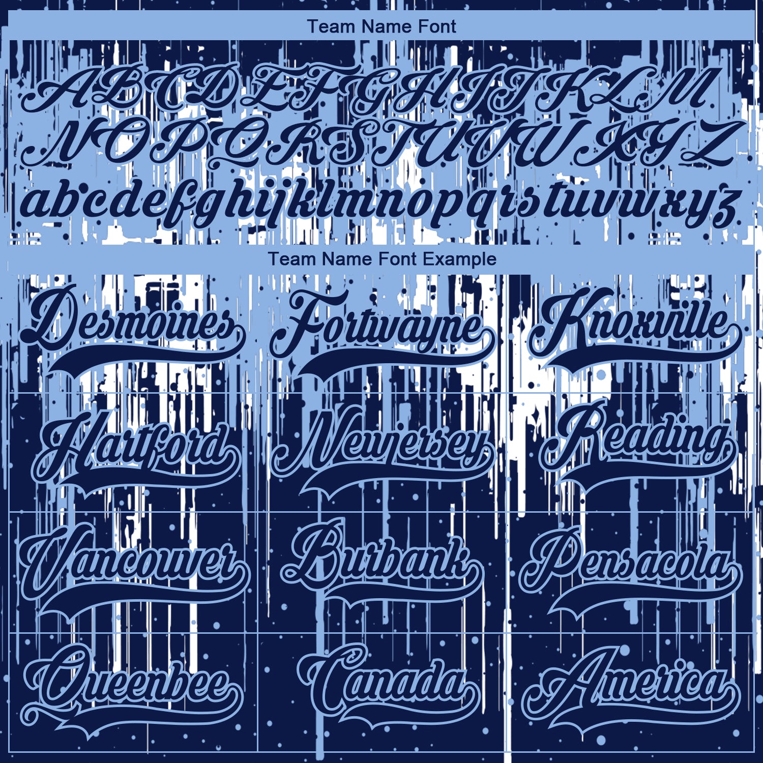 Custom Navy Light Blue-White Dripping Splatter Pattern Hockey Lace Neck Jersey