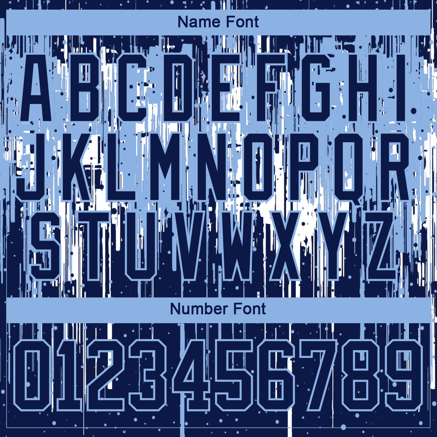 Custom Navy Light Blue-White Dripping Splatter Pattern Hockey Lace Neck Jersey