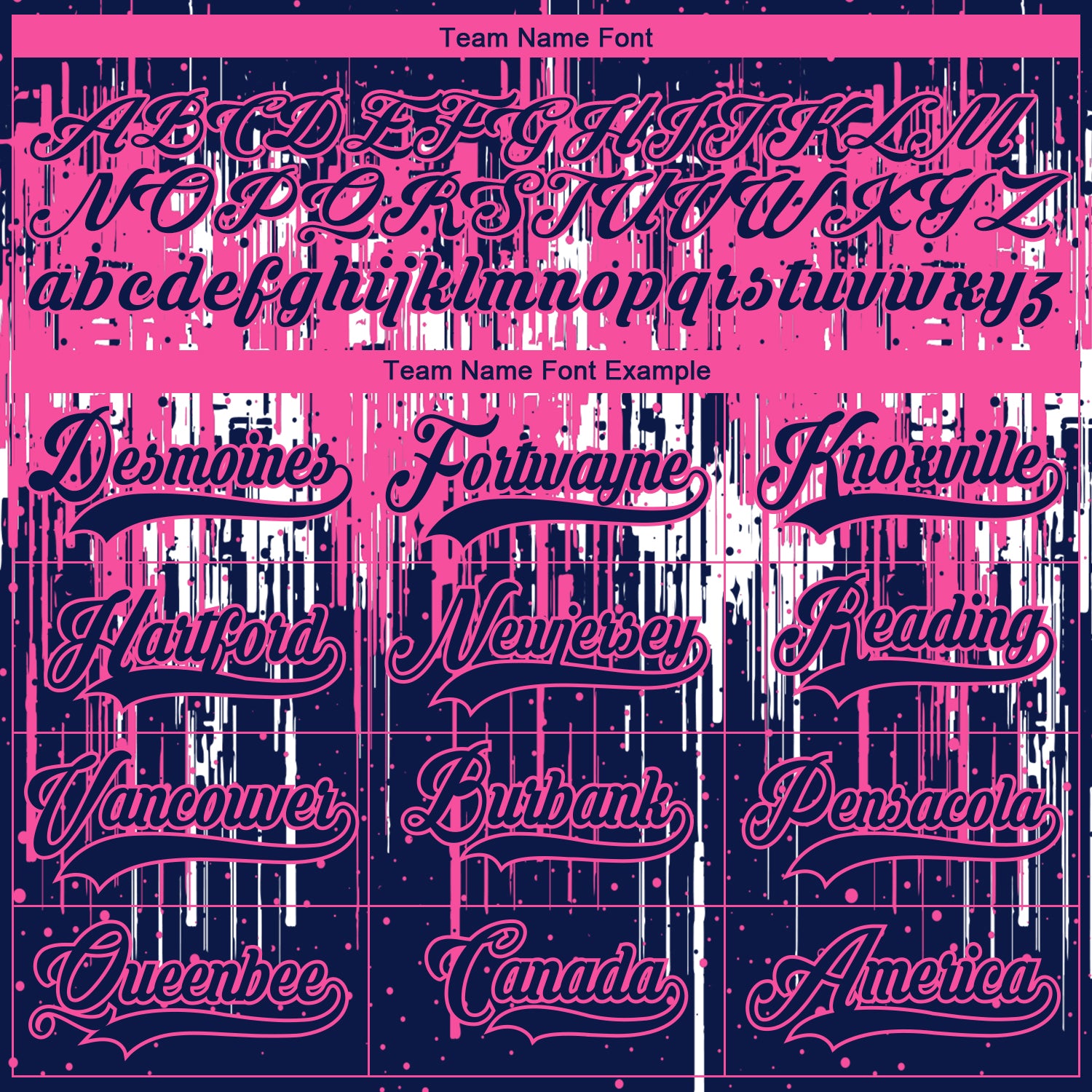 Custom Navy Pink-White Dripping Splatter Pattern Hockey Lace Neck Jersey