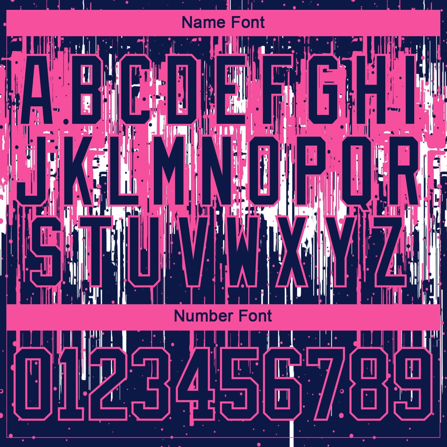 Custom Navy Pink-White Dripping Splatter Pattern Hockey Lace Neck Jersey