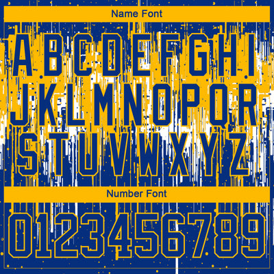 Custom Royal Gold-White Dripping Splatter Pattern Hockey Lace Neck Jersey