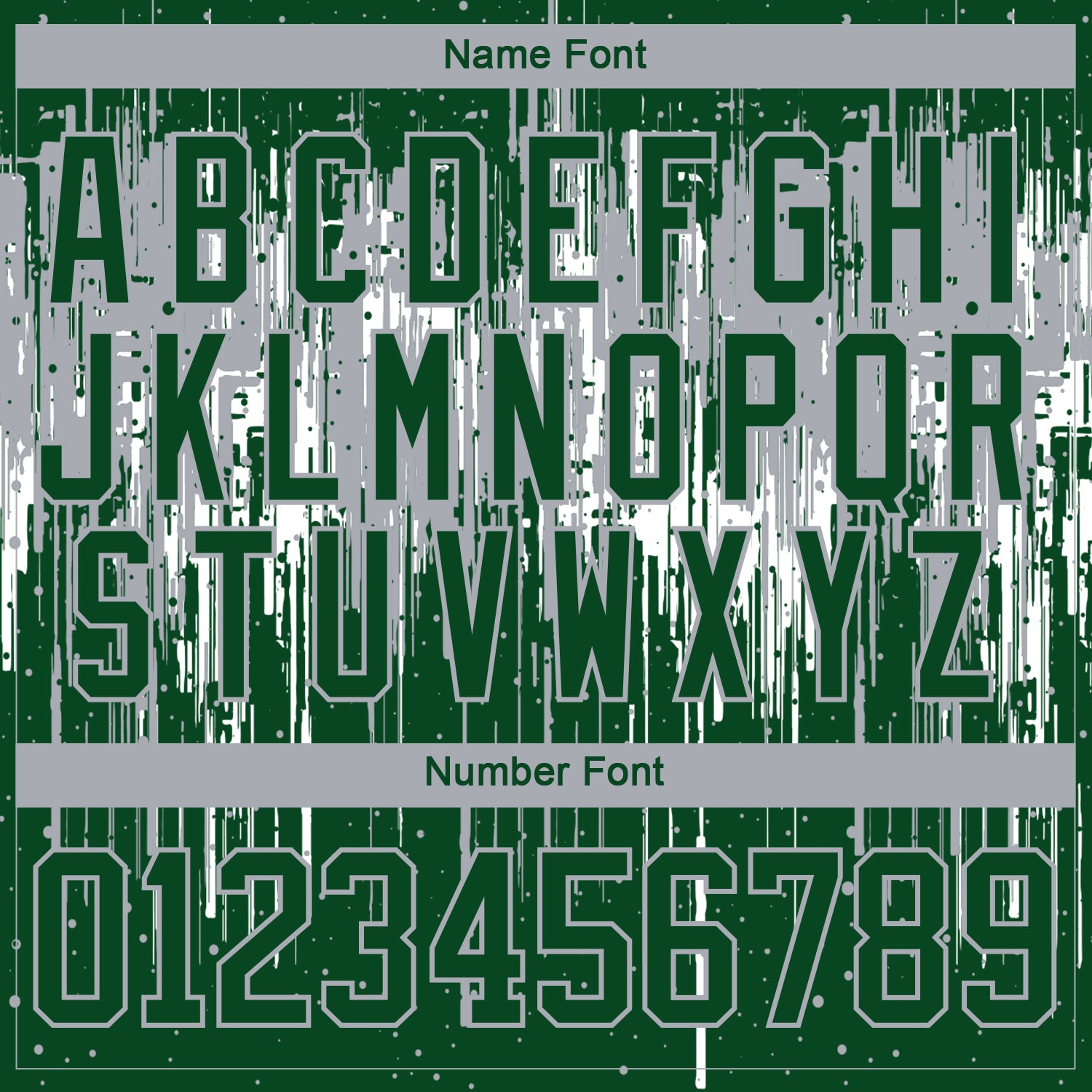 Custom Green Gray-White Dripping Splatter Pattern Hockey Lace Neck Jersey