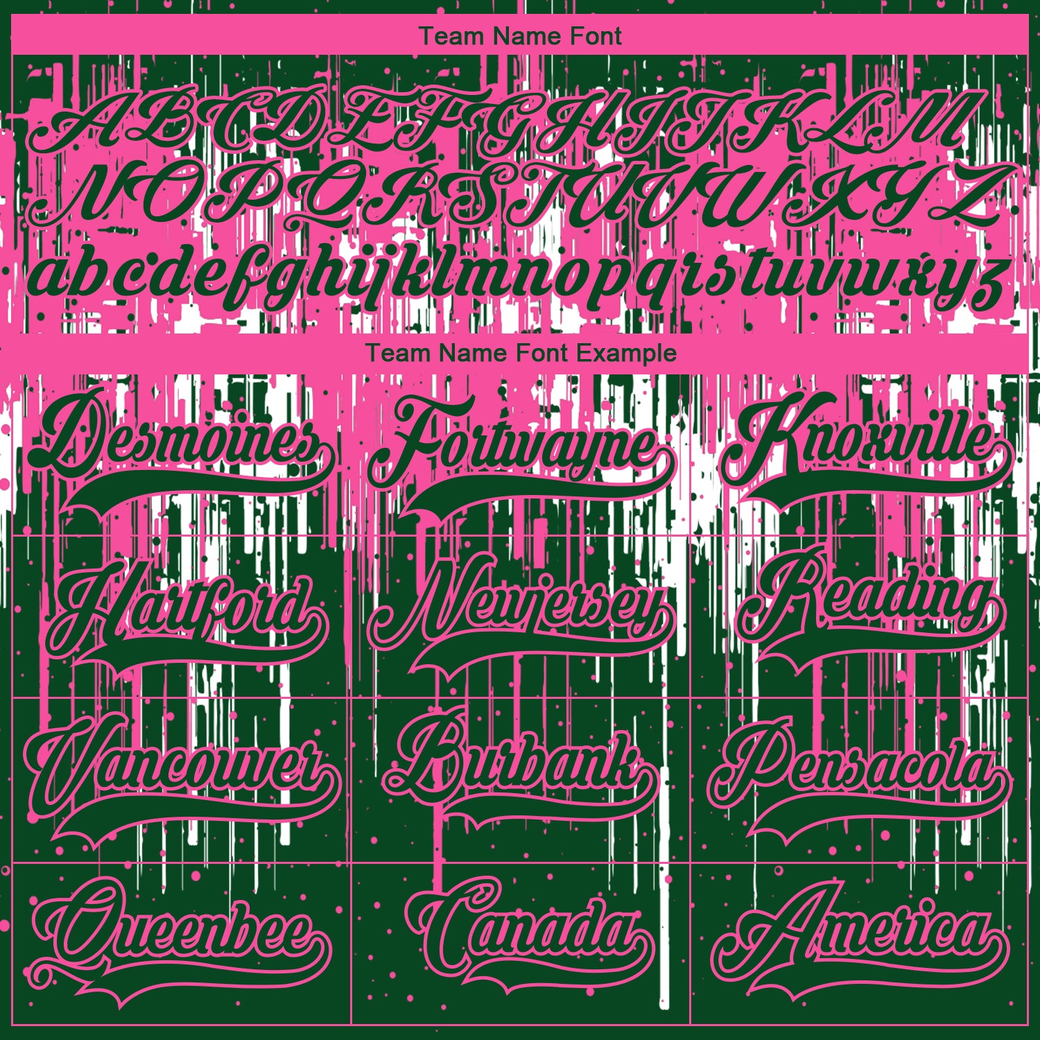 Custom Green Pink-White Dripping Splatter Pattern Hockey Lace Neck Jersey