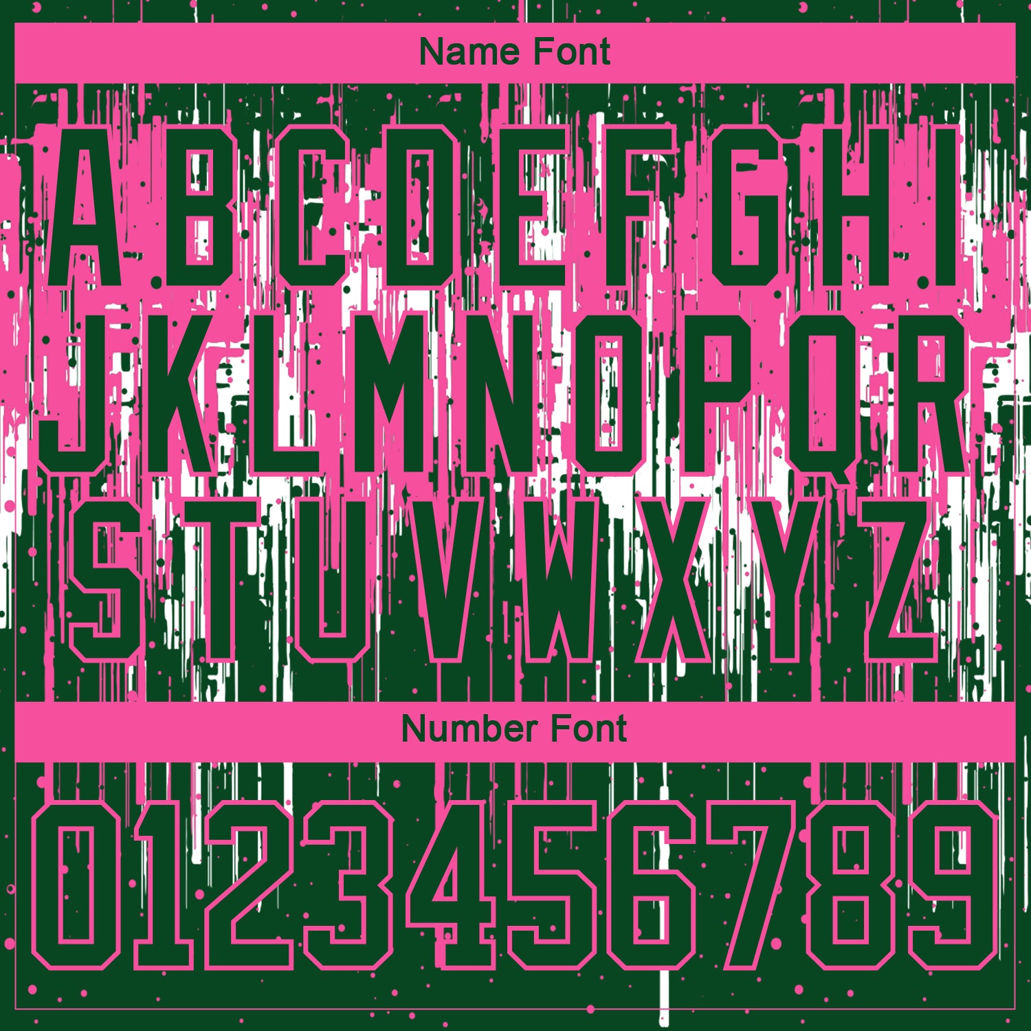 Custom Green Pink-White Dripping Splatter Pattern Hockey Lace Neck Jersey