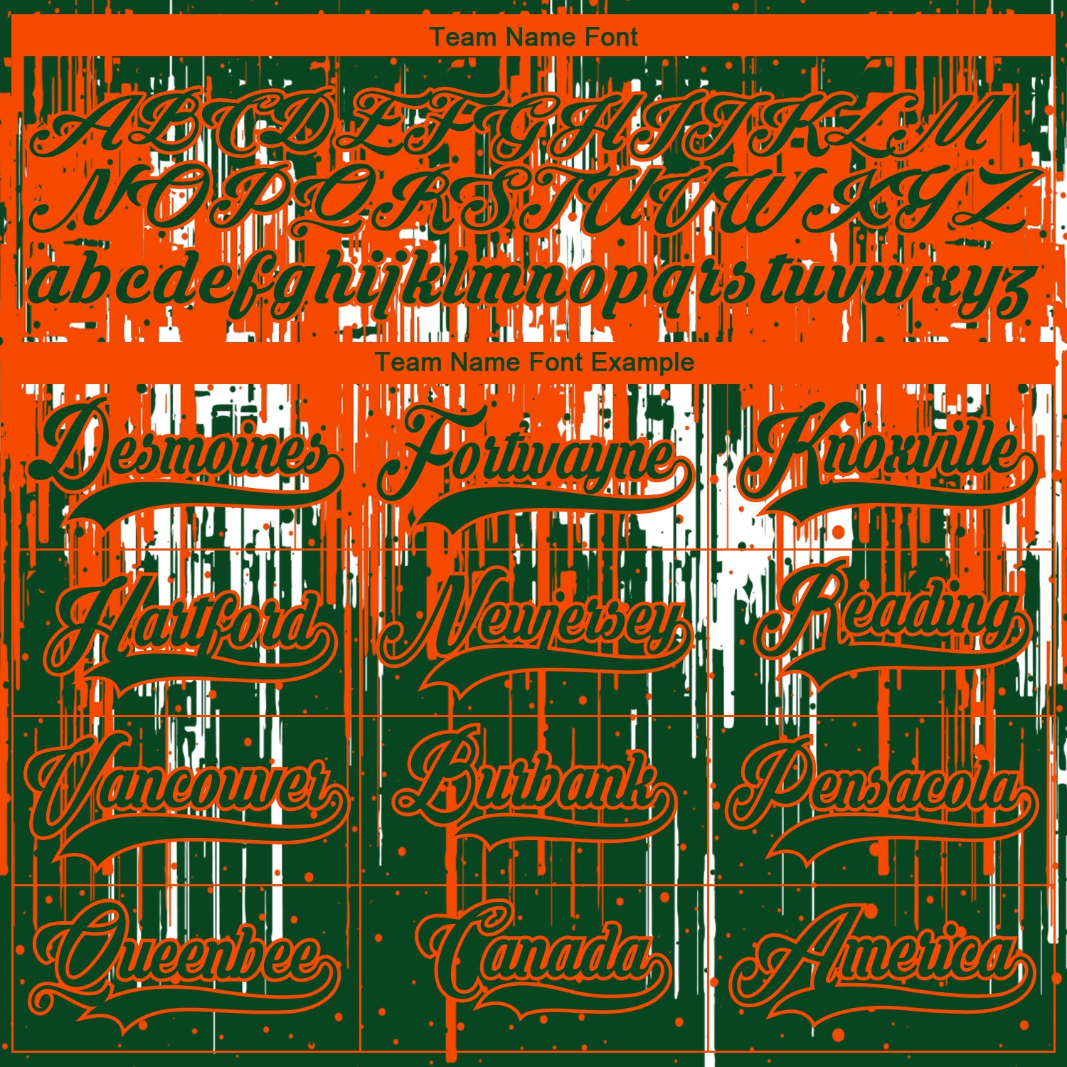 Custom Green Orange-White Dripping Splatter Pattern Hockey Lace Neck Jersey