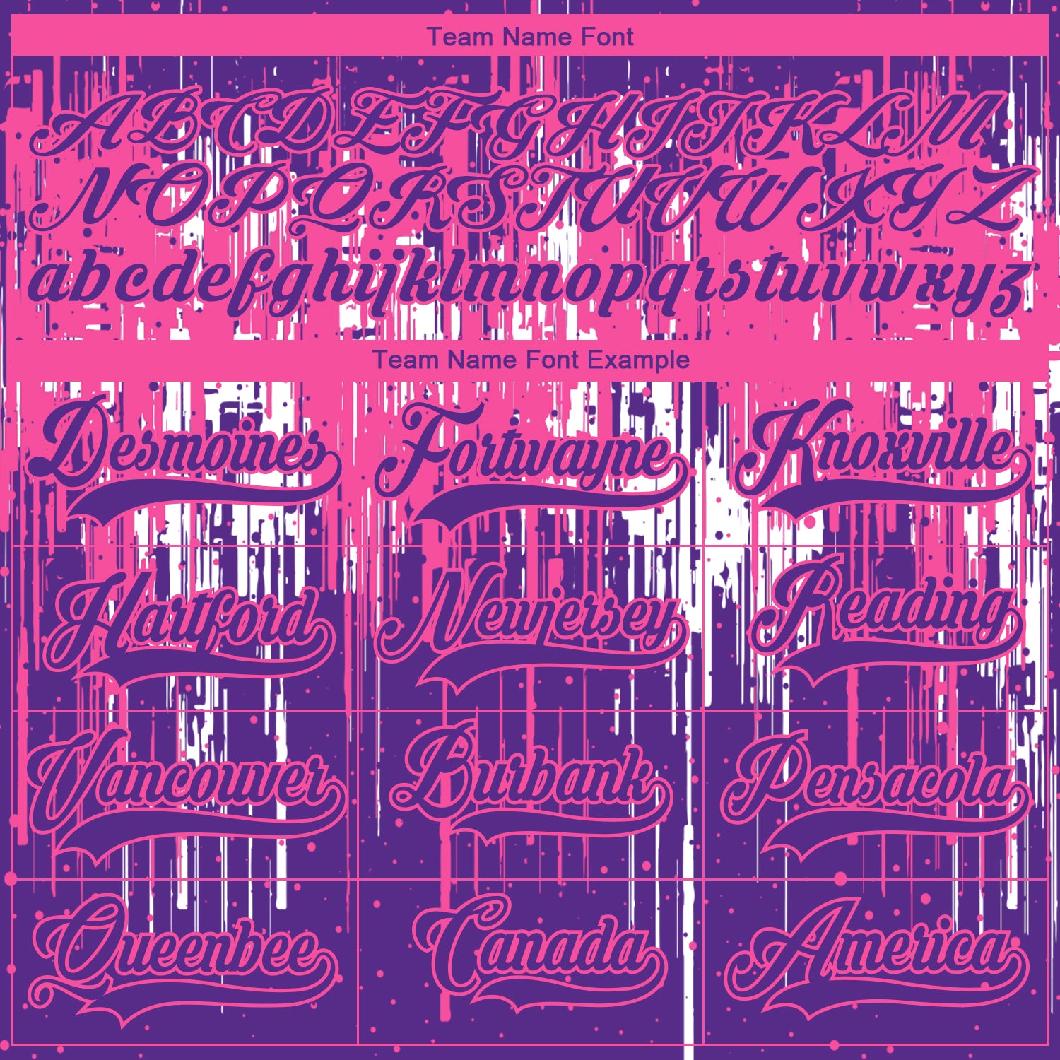 Custom Purple Pink-White Dripping Splatter Pattern Hockey Lace Neck Jersey