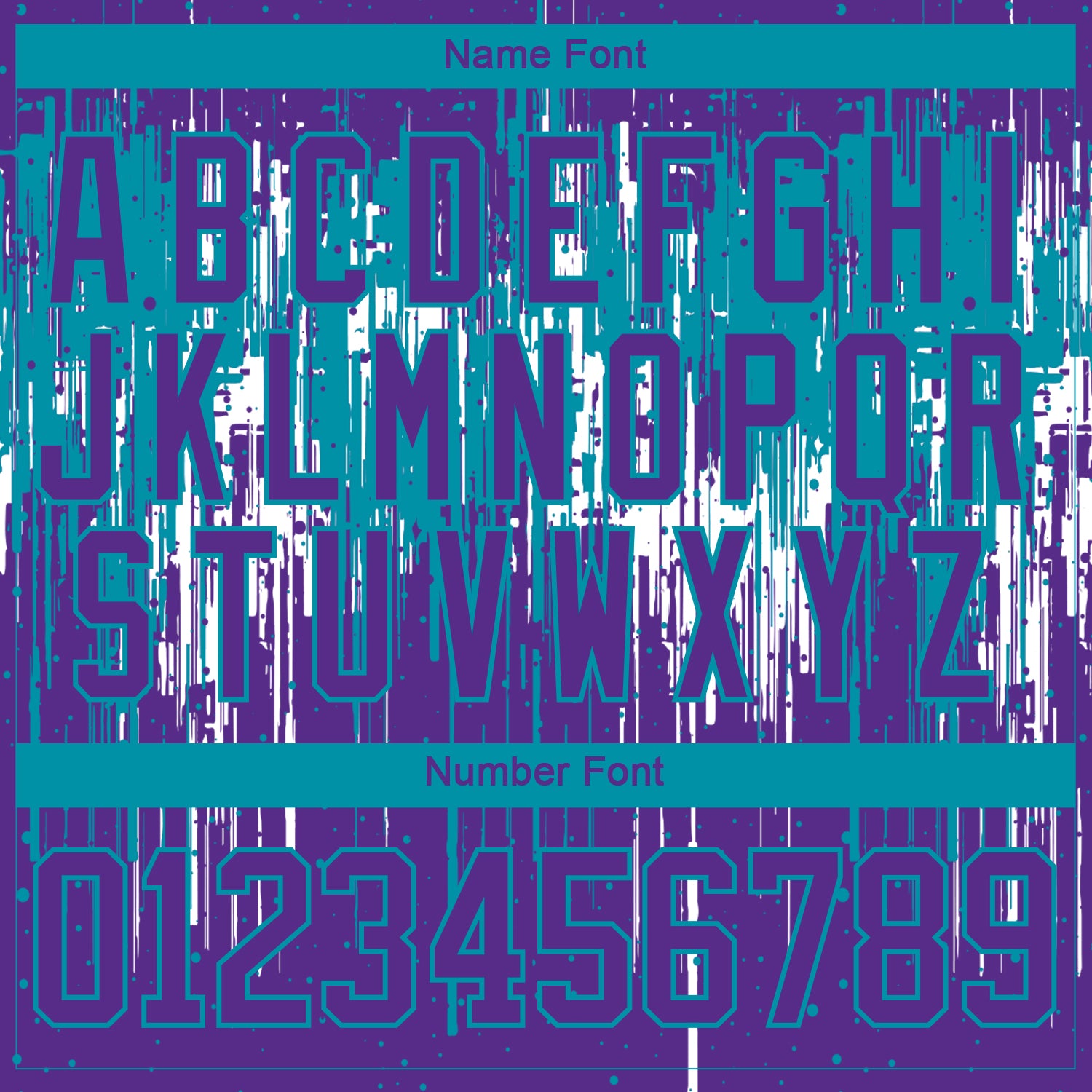 Custom Purple Teal-White Dripping Splatter Pattern Hockey Lace Neck Jersey