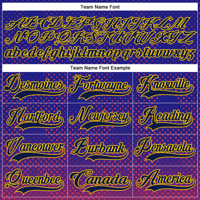 Custom Dark Purple Navy Gold Red Black-White Abstract Gradient Halftone Pattern Hockey Lace Neck Jersey