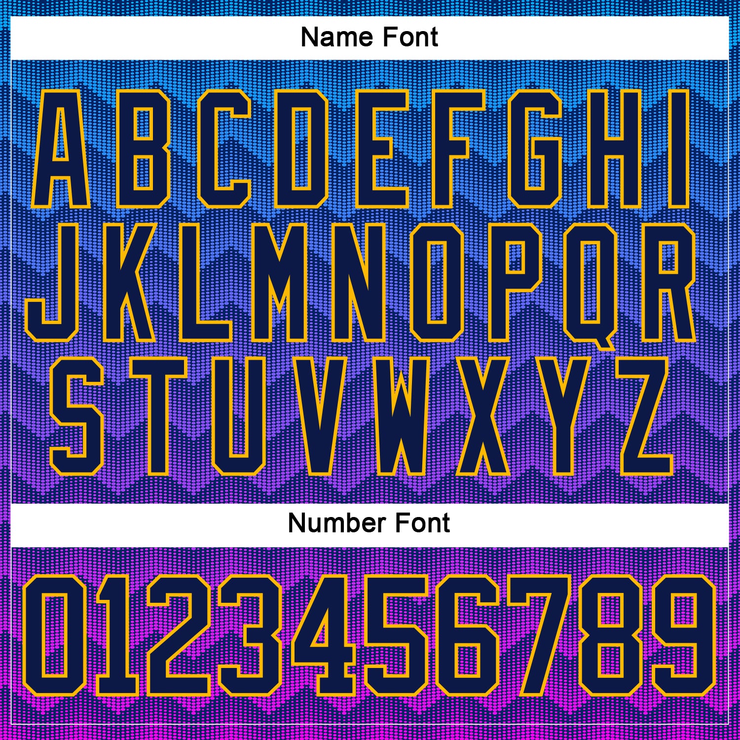 Custom Blue Navy Purple-Gold Abstract Gradient Halftone Pattern Hockey Lace Neck Jersey