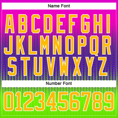 Custom Purple Gold Green-White Abstract Gradient Halftone Pattern Hockey Lace Neck Jersey