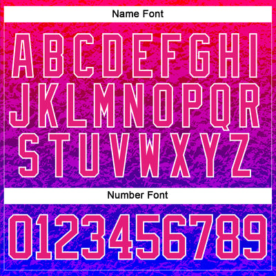 Custom Hot Pink Purple-White Abstract Gradient Halftone Pattern Hockey Lace Neck Jersey