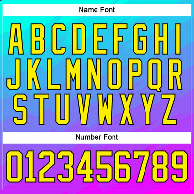 Custom Lakes Blue Light Yellow Purple Gold-Black Abstract Gradient Halftone Pattern Hockey Lace Neck Jersey