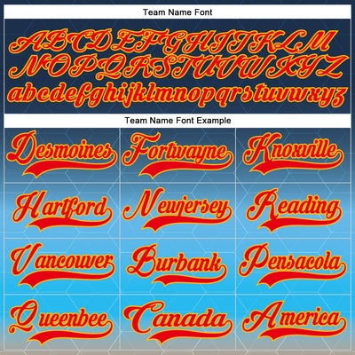 Custom Blue Fire Red Gold-Black Abstract Gradient Halftone Pattern Hockey Lace Neck Jersey