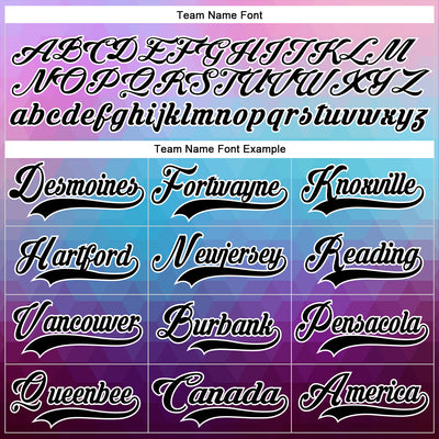 Custom Purple Black Blue-White Abstract Gradient Halftone Pattern Hockey Lace Neck Jersey