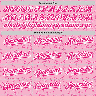 Custom Light Pink Hot Pink-White Valentine's Day Unicorn Authentic Baseball Jersey