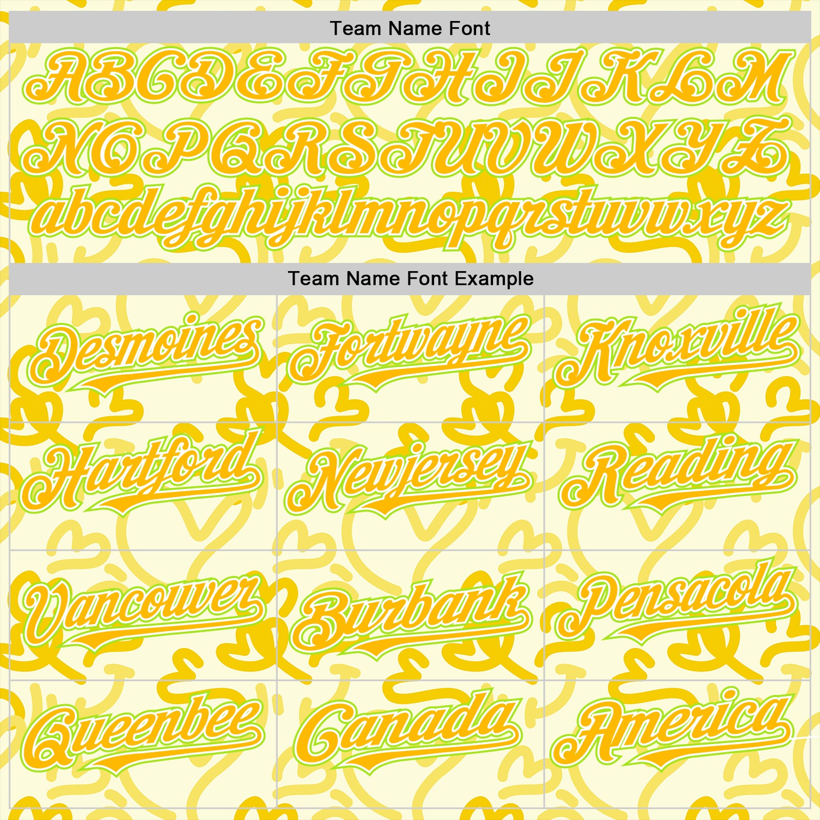 Custom Cream Gold Neon Green-White Valentine's Day Love Heart Authentic Baseball Jersey