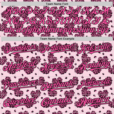 Custom Pink Black Valentine's Day Love Heart Authentic Baseball Jersey