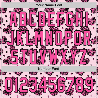 Custom Pink Black Valentine's Day Love Heart Authentic Baseball Jersey