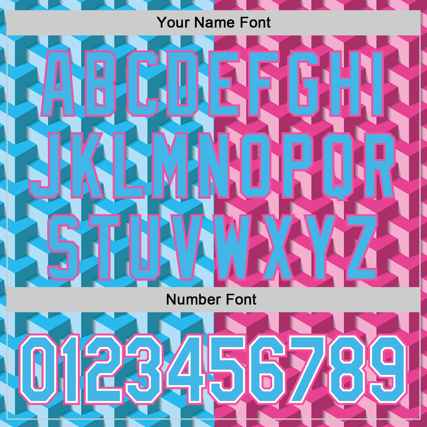 Custom Sky Blue Pink-White Valentine's Day Gradient Love Heart Authentic Baseball Jersey