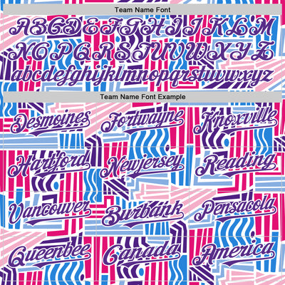 Custom Blue Purple Red-White Valentine's Day Line Authentic Baseball Jersey