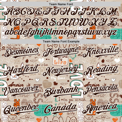 Custom Gray Brown-White Valentine's Day Love Authentic Baseball Jersey